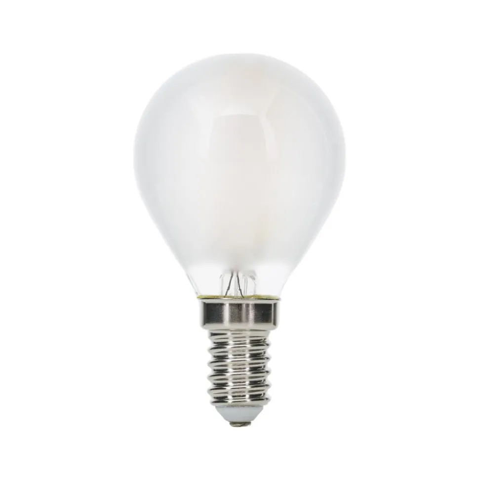 LED lamp E14 G45, mat, 6W, 2.700 K, 720 lm, dimbaar