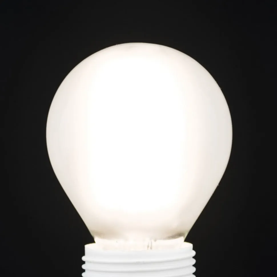 LED lamp E14 G45, mat, 6W, 2.700 K, 720 lm, dimbaar