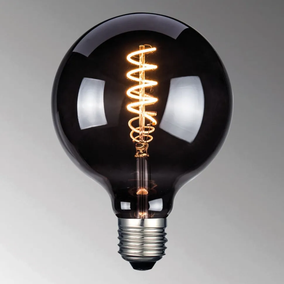 LED lamp, E27, G125, rookkleurig, 4 W, 1800 K, 60 lm