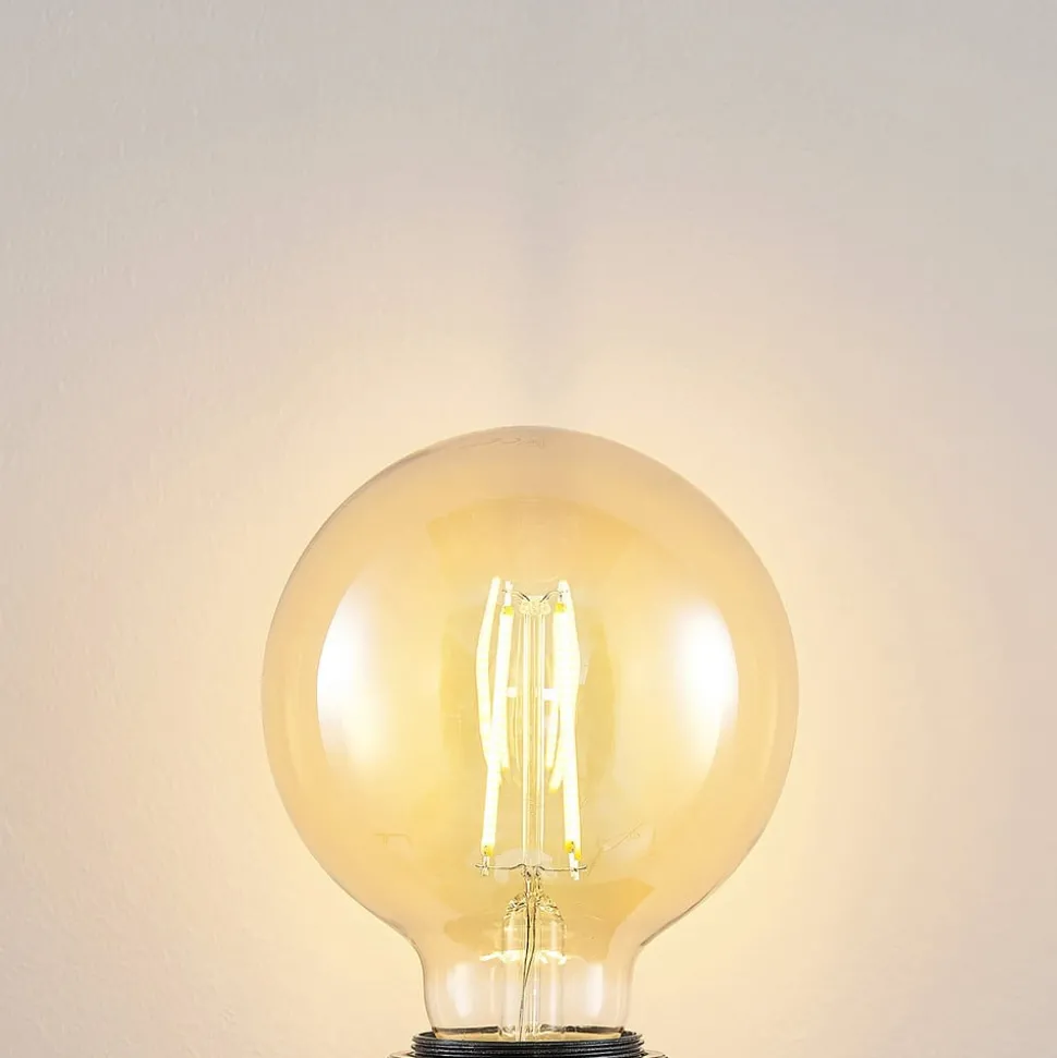 LED lamp E27 G95 6,5W 2.500K amber 3-step-dimmer