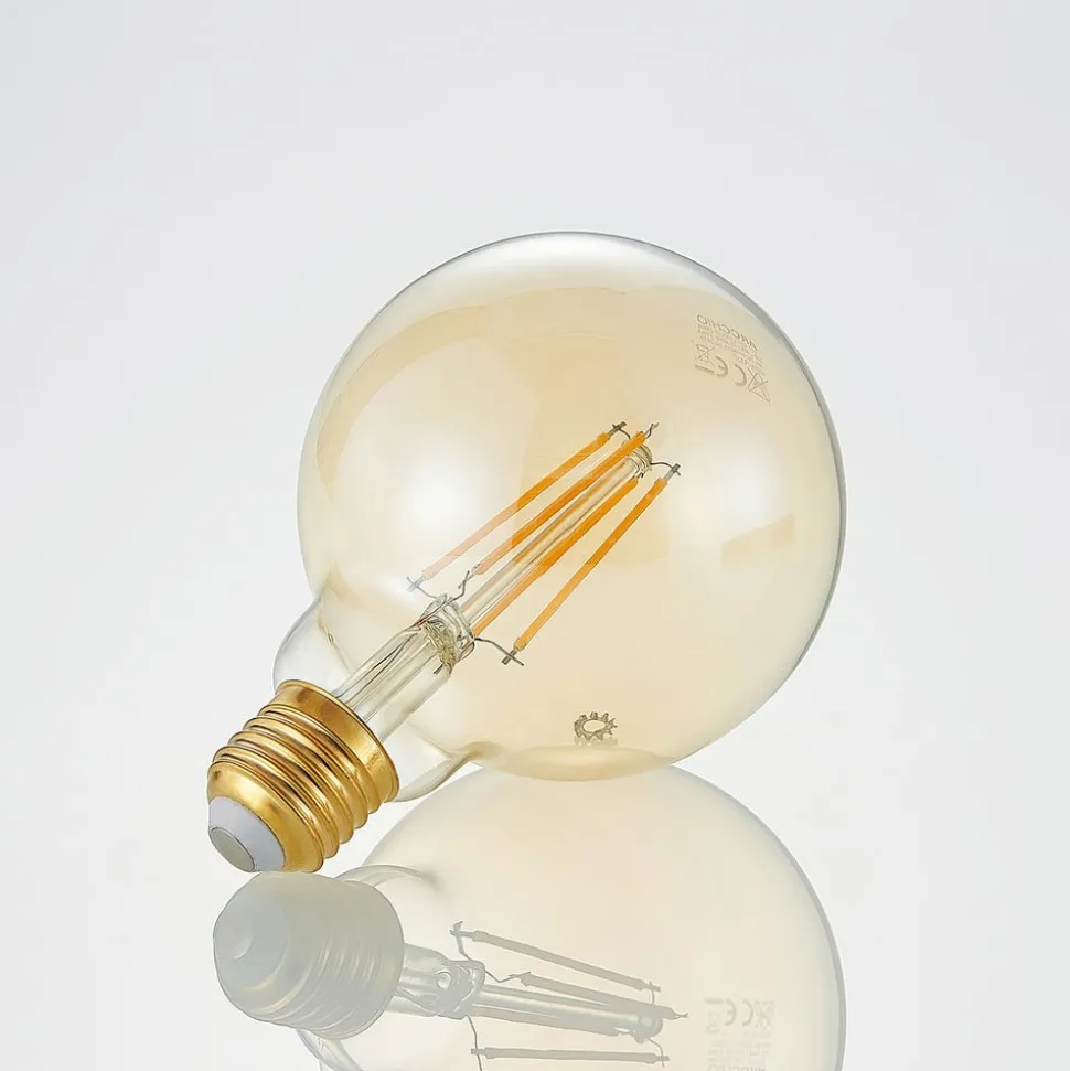 LED lamp E27 G95 6,5W 2.500K amber 3-step-dimmer