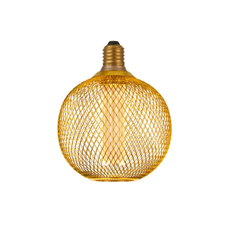 LED lamp E27 Mesh 3,4W 3.000K Ø12cm goud