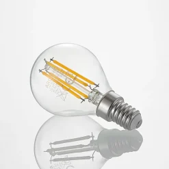 LED lamp E14 P45, 4W, helder, 2.700K, dimbaar, set van 3