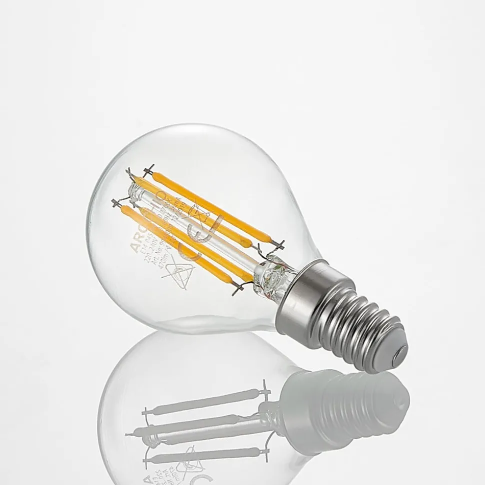 LED lamp E14 P45, 4W, helder, 2.700K, dimbaar, set van 3