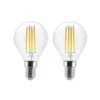 LED lamp E14 P45, 4W, helder, 2.700K, dimbaar, set van 2
