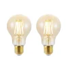 LED lamp E27 6,5W 825 amber 3-Step-dimmer 2/set