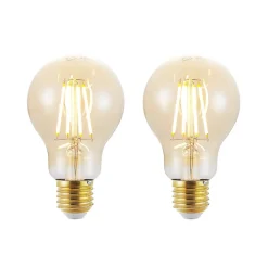 LED lamp E27 6,5W 825 amber 3-Step-dimmer 2/set