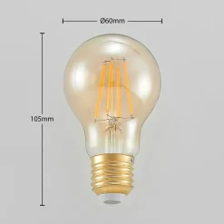 LED lamp E27 6,5W 825 amber 3-Step-dimmer 2/set