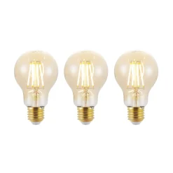 LED lamp E27 6,5W 825 amber 3-Step-dimmer 3/set