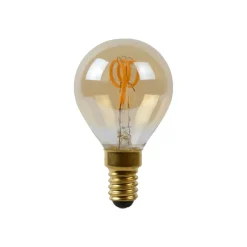 LED lamp E14 3W druppel amber 2.200K dimbaar