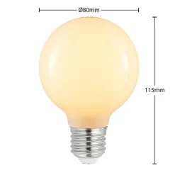 LED lamp E27 4W G80 2.700K dimbaar, opaal