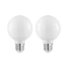 LED lamp E27 4W G80 2.700K dimbaar opaal 2 per set