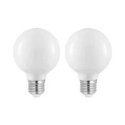LED lamp E27 4W G80 2.700K dimbaar opaal 2 per set