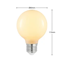 LED lamp E27 4W G80 2.700K dimbaar opaal 2 per set