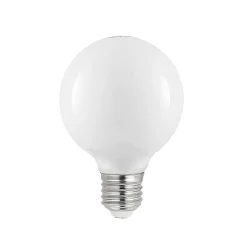 LED lamp E27 8W G80 2.700K dimbaar, opaal, set van 2