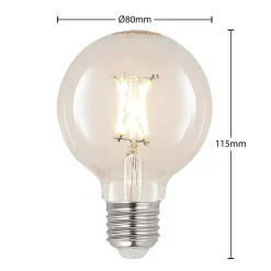 LED lamp E27 4W G80 2.700K filament dimbaar helder