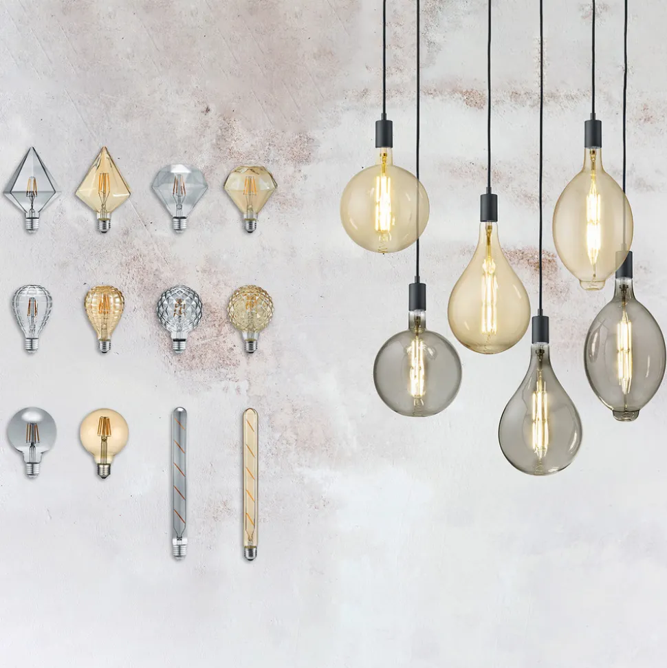 LED lamp E27 4W 2.700K Diamant amber