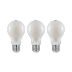 LED lamp E27 8W 2.700K dimbaar opaal 3 per set