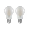 LED lamp E27 4W 2.700K dimbaar, opaal 2 per set