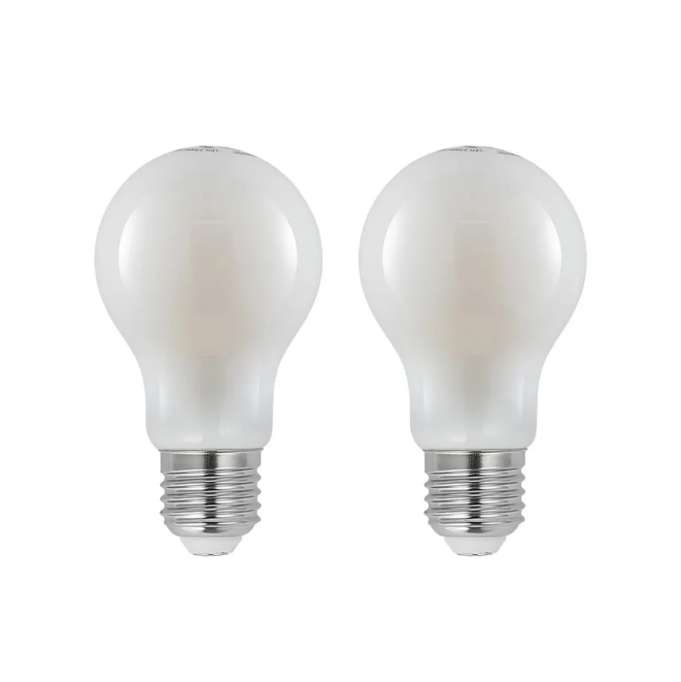 LED lamp E27 4W 2.700K dimbaar, opaal 2 per set