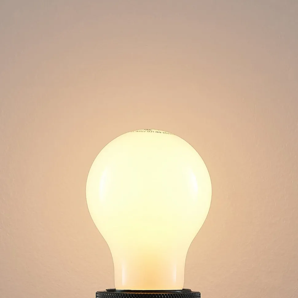 LED lamp E27 4W 2.700K dimbaar, opaal 2 per set