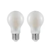 LED lamp E27 8W 2.700K dimbaar opaal 2 per set