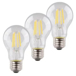 LED lamp E27 4W 2.700K filament 3 per set, 470lm