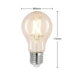 LED lamp E27 4W 2.700K filament, dimbaar, helder