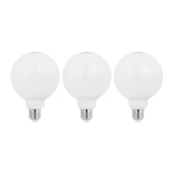 LED lamp E27 8W 2.700K G95 bol dimbaar opaal per 3