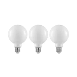 LED lamp E27 4W 2.700K G95 bol dimbaar opaal per 3