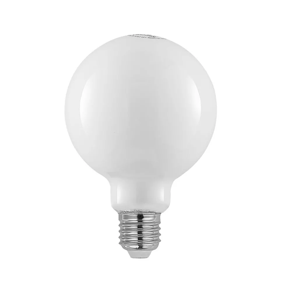 LED lamp E27 4W 2.700K G95 bol dimbaar opaal per 2