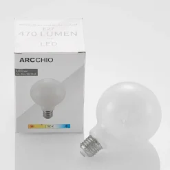 LED lamp E27 4W 2.700K G95 bol dimbaar opaal per 2