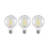 LED lamp E27 8W 2.700K G95 bol helder 3 per set