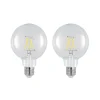 LED lamp E27 4W 2.700K G95 bol helder 2 per set