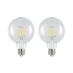 LED lamp E27 4W 2.700K G95 bol helder 2 per set