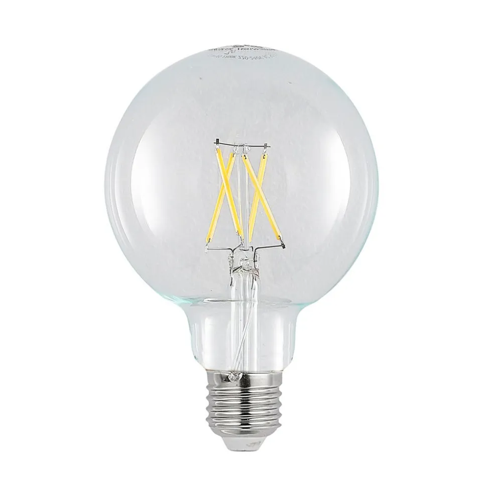 LED lamp E27 4W 2.700K G95 bol helder 2 per set