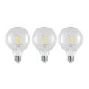 LED lamp E27 4W 2.700K G95 bol helder 3 per set