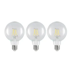 LED lamp E27 4W 2.700K G95 bol helder 3 per set