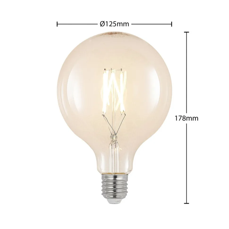 LED lamp E27 6W 2.700K G125 bollamp filament