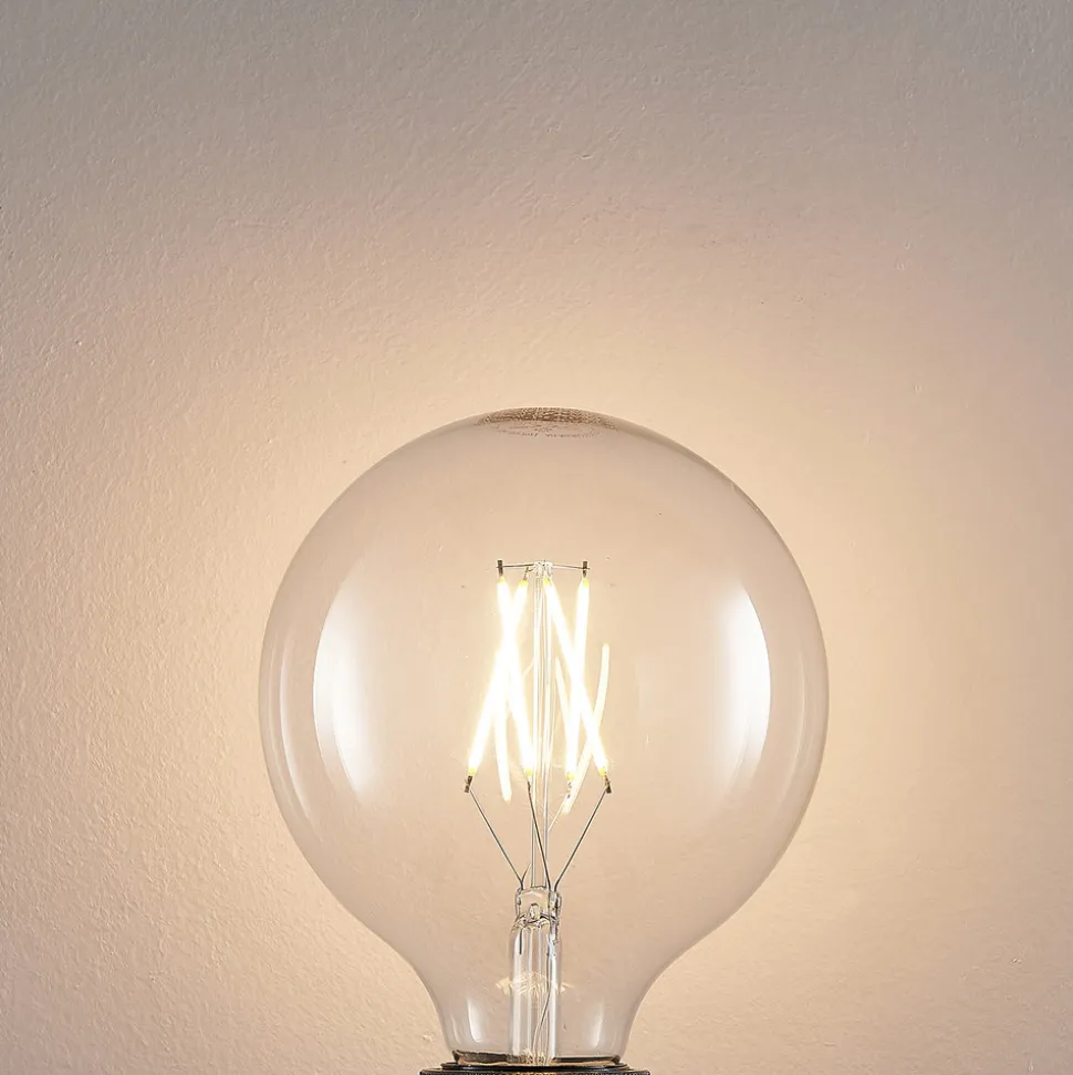 LED lamp E27 6W 2.700K G125 bollamp filament