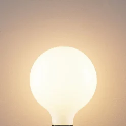 LED lamp E27 8W 2.700K G125 bollamp dimbaar, opaal