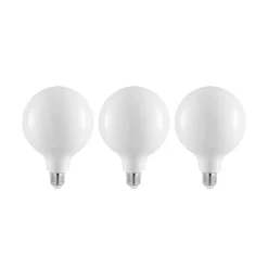 LED lamp E27 6W 2.700K G125 dimbaar opaal 3/set