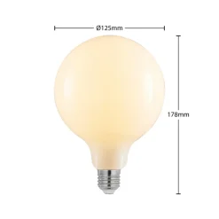 LED lamp E27 6W 2.700K G125 dimbaar opaal 3/set
