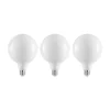 LED lamp E27 8W 2.700K G125 dimbaar opaal 3/set