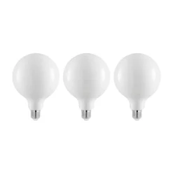 LED lamp E27 8W 2.700K G125 dimbaar opaal 3/set
