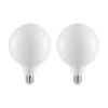 LED lamp E27 8W 2.700K G125 dimbaar opaal 2/set