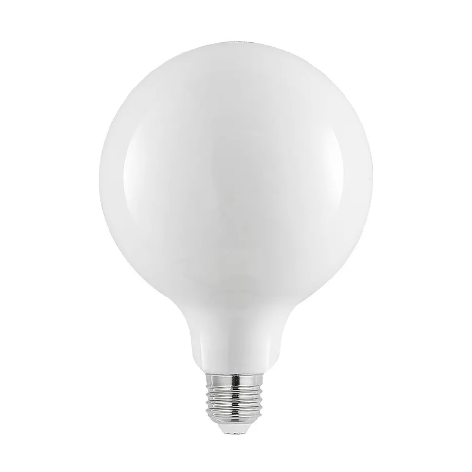 LED lamp E27 8W 2.700K G125 dimbaar opaal 2/set