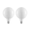 LED lamp E27 6W 2.700K G125 dimbaar opaal 2/set