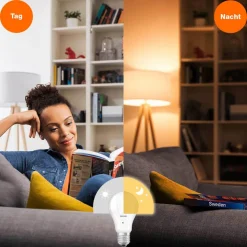 LED lamp E27 10W 2.700K met daglichtsensor