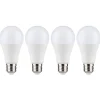 LED lamp E27 12W 2.700K opaal in 4 per pak